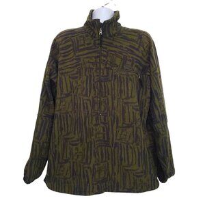 Vintage 90s Nike ACG Fleece Pullover 1/4 Zip Abstract Sweatshirt Mens Size XL